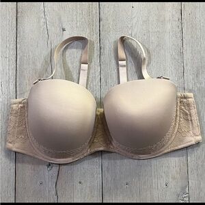 Torrid Beige Push Up Multiway Lace Padded Bra Plus Size 42DD Convertible